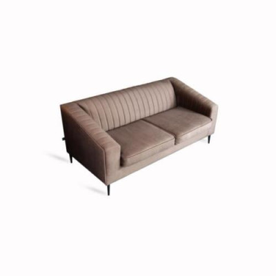 Sofa 2 Seater Brown Sofas Seat Living room Modern Design Upholstery Fabric Elegantes