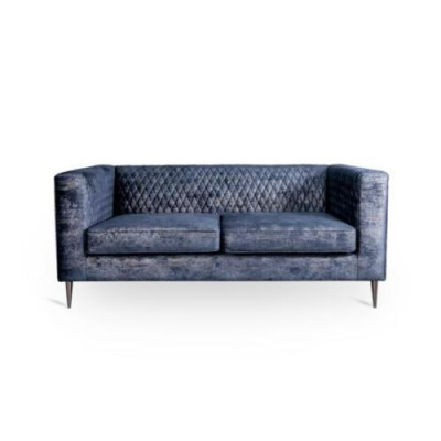 Sofa 2 Seater Blue Elegant Modern Luxury Design Wood Furniture Upholstery Fabric new