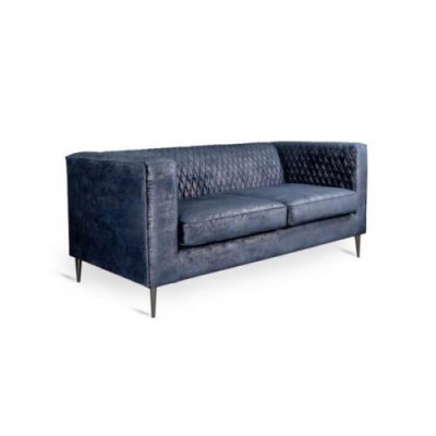 Sofa 2 Seater Blue Elegant Modern Luxury Design Wood Furniture Upholstery Fabric new