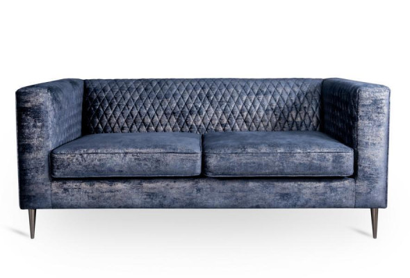 Sofa 2 Seater Blue Elegant Modern Luxury Design Wood Furniture Upholstery Fabric new
