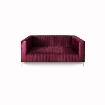 Stylish mega-comfortable 2-seater sofa in purple will be a bright accent in your interior