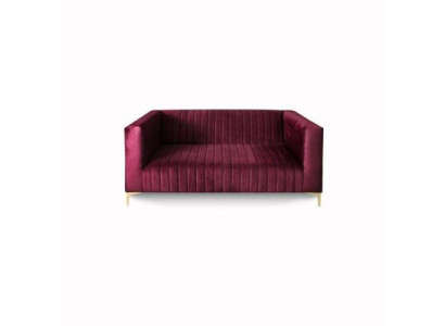 Stylish mega-comfortable 2-seater sofa in purple will be a bright accent in your interior