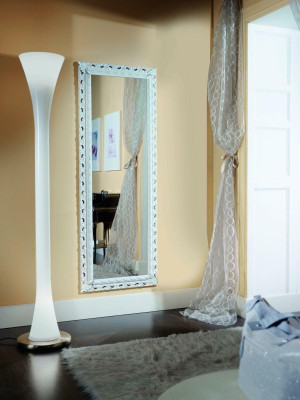 Chic Classic r Design Mirror Living room Sideboard Planks Wood Frame Baroque Rococo