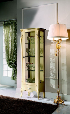 Classic Furniture Italian Furniture Wood Beige Display case Chic display cabinet new