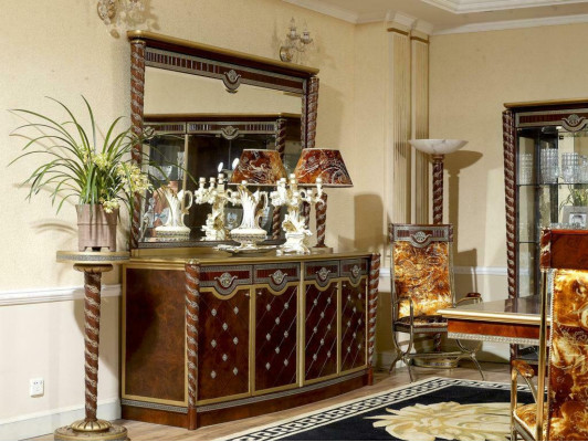 Chest of drawers Sideboard Chests of drawers E26 Sideboards Living room Baroque Sideboard Mirror new