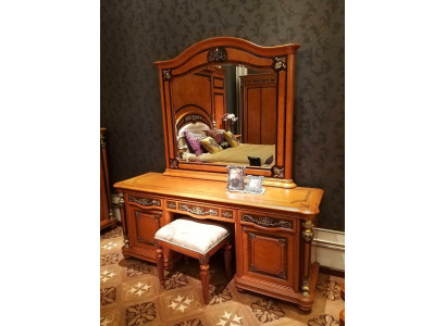 Dressing table + Mirror + Stool Noble Sideboard Bedroom Chest of drawers Baroque