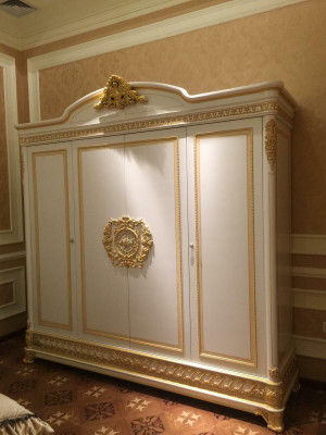 Wardrobe Shelf Storage Wardrobe Cabinets Wood Coat rack Baroque Rococo