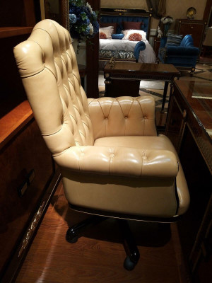 Office Set Furnishings Desk Table + Executive Chair Armchair Baroque