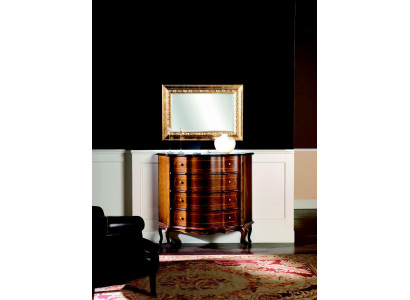 Chest of drawers Wood Furniture Baroque with Mirror 2-piece Suite Luxury Italian