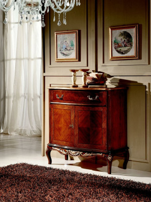 Italian Wood Furniture Chest of drawers Wardrobe with 2 doors and 1 drawer