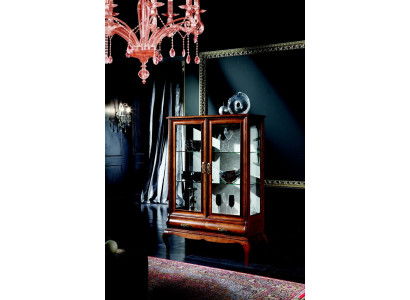 Classic Furniture Wood Brown Display case Chic display cabinet Italian Furniture