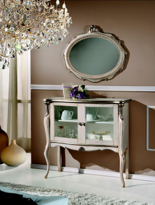 Living room Italian Furniture Classic Baroque Chest of drawers Wood Sideboard