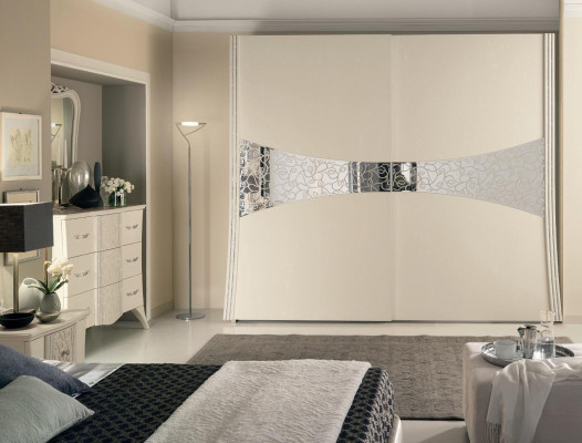Wardrobe with sliding doors Bedroom Wood Wardrobe Cabinets new Mirror