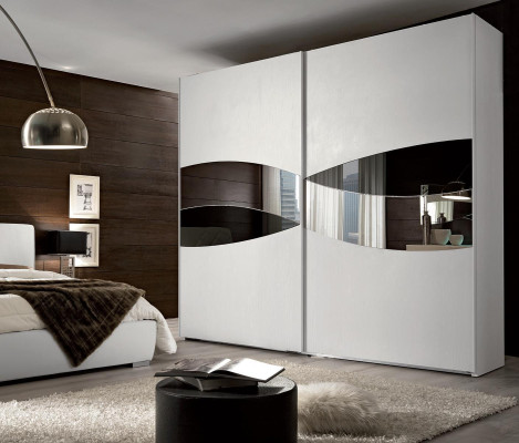 Cabinets Wardrobe with Sliding Doors Bedroom Wood Wardrobe Wood Mirror