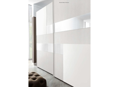 Wardrobe with Sliding Doors Cabinets Wood Wardrobe Bedroom Coat rack