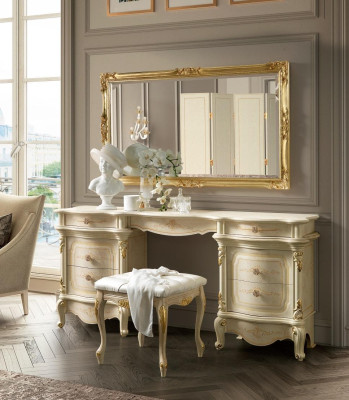 Dressing table Mirror Consoles Design Furniture Luxury Lowboard Chest of drawers Wood Set new