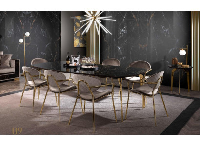 Luxury Dining table Modern Dining room Kitchen Ess Tables Design Table Glass 250 cm XXL