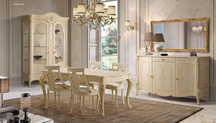 Design Furniture Style Baroque Chest of drawers Sideboard Sideboard Wood Italy Low Sideboard