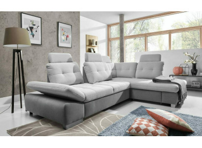 Corner sofa L-shape Sofa Living landscape Suite Fabric Sofas Bed function Sleep Couch
