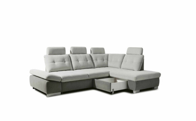 Corner sofa L-shape Sofa Living landscape Suite Fabric Sofas Bed function Sleep Couch