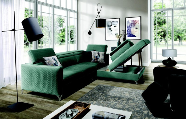 Modern Corner sofa Couch Upholstery Suite Living landscape Sofa Couch Corner Seat new