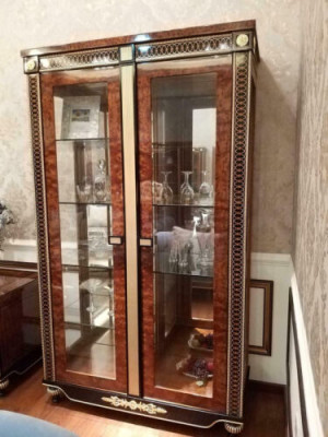 Glass Display case Wardrobe Showcases Living room Cabinets Design Baroque Rococo