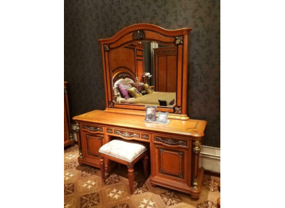 XXL Dressing table with Mirror Elegant Sideboard Bedroom Chest of drawers Baroque Rococo