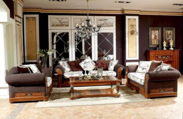Design Chesterfield Sofa set 1 Seater Textile Couch Upholstery Sofas Sofa Armchair