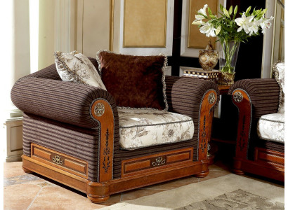Design Chesterfield Sofa set 1 Seater Textile Couch Upholstery Sofas Sofa Armchair