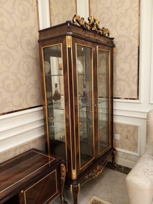 Display case Glass Wardrobe Living room Shop window 2-door showcases Baroque Rococo new