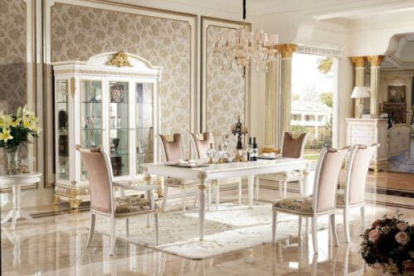 Royal Dining table Table Tables Wooden table Baroque Rococo Dining room Antique