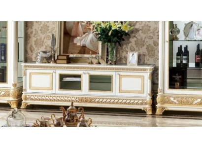 Decorative sideboard TV lowboard TV cabinet XXL wardrobe table wood living room classic