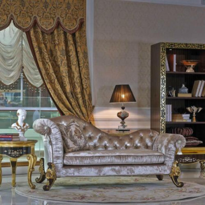 Chaise lounge antique style sofa lounger textile baroque rococo couch loungers chaise