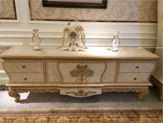 Sideboard TV Lowboard TV cabinet XXL Wardrobe Table Living room Wood Classic Baroque