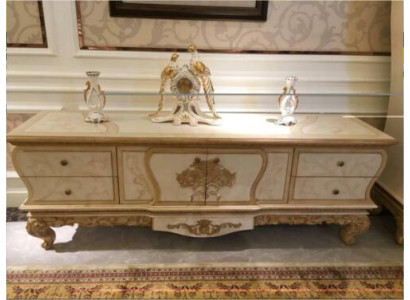 Sideboard TV Lowboard TV cabinet XXL Wardrobe Table Living room Wood Classic Baroque