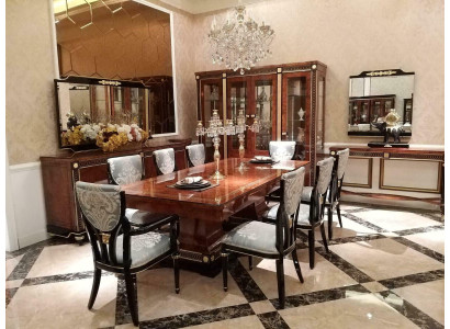 Classic Baroque Rococo Dining table Table Tables wooden table XXL 240 x 120cm Wood