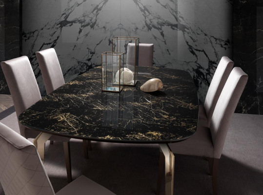 Dining table Black Designer Tables Modern Design Furniture Luxury Dining room Table Kitchen