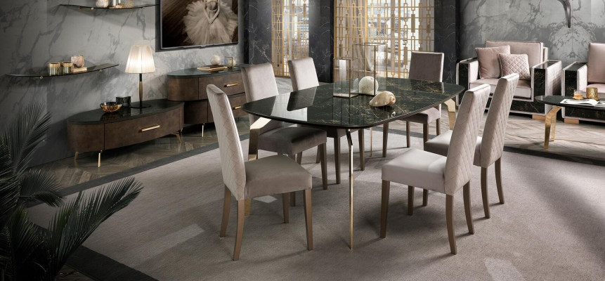 Dining table Black Designer Tables Modern Design Furniture Luxury Dining room Table Kitchen