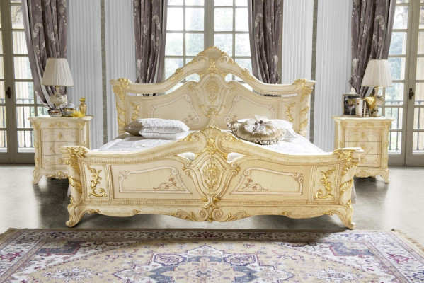 Double bed Beds Bedroom Furniture Solid wood MobilPiu Luxury Bed