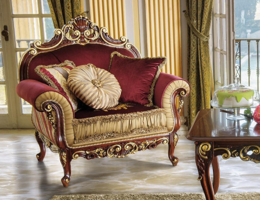 Armchair Design Couch Sofa Relax Fabric Lounge Club Seater Luxury Turquoise Baroque new