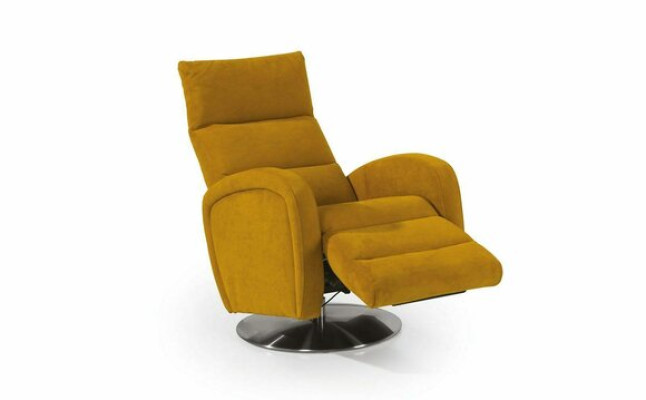 Armchair Lounge Designer Chair Upholstery Sofa 1 Seater Relax Swivel TV Fabric