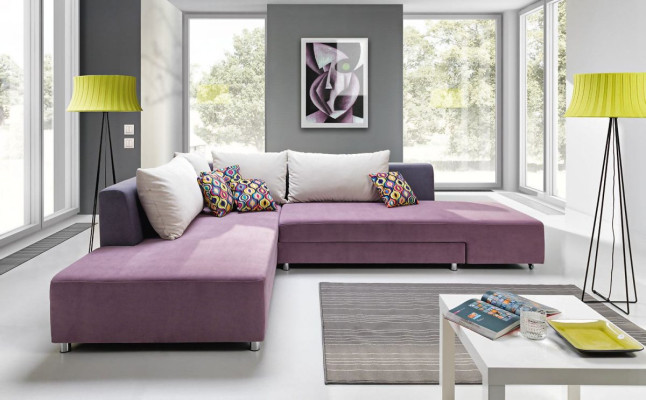 Luxurious large corner sofa is made from high quality material from European furniture manufacturers