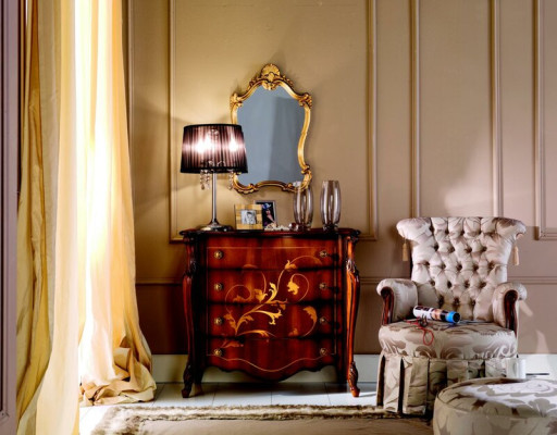 Italian Furniture Design Chest of drawers Wardrobe Brown Luxury Wood Furniture Baroque