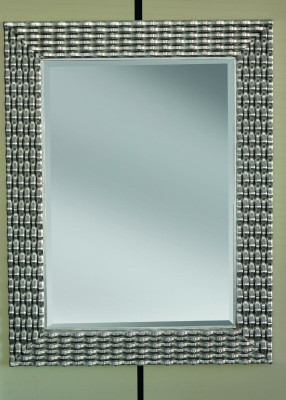 Classic r Wall mirror Wood Mirror Furniture Baroque Glass Frame Wall Silver 82x108