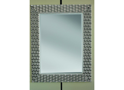 Classic r Wall mirror Wood Mirror Furniture Baroque Glass Frame Wall Silver 82x108