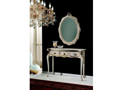 Furniture Baroque Luxury Console table wall table Table White Classic r Wood 106 cm