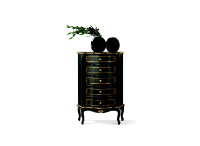 Italian Furniture Style Baroque Black Designer Wardrobe Chest of drawers Furniture