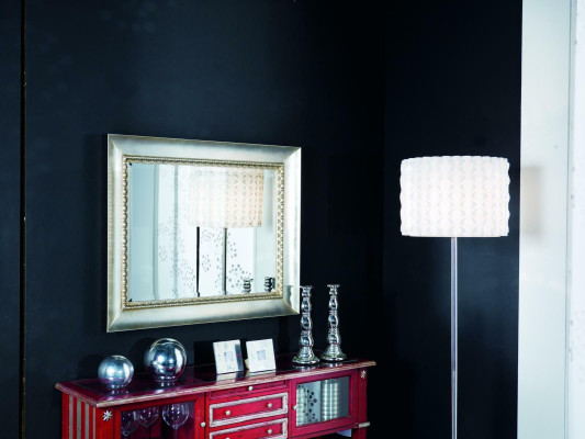 Classic r Wall mirror Wooden Frame Mirror Luxury Furniture Silver Hanging Glass Frame Wall