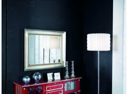 Classic r Wall mirror Wooden Frame Mirror Luxury Furniture Silver Hanging Glass Frame Wall