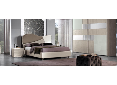 Furniture Modern Luxury Beds new Bed Textile 2x Bedside table 3 pcs. Bedroom set